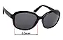 Sunglass Fix Replacement Lenses for Prada SPR18Q - 62mm Wide 