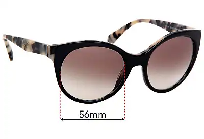 Prada SPR23O & PR23OS Ersatzgläser 56mm wide 