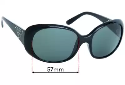 Prada SPR27L Replacement Lenses 57mm wide 