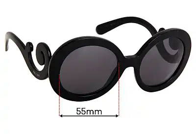 Prada SPR27N Ersatzgläser 55mm wide 
