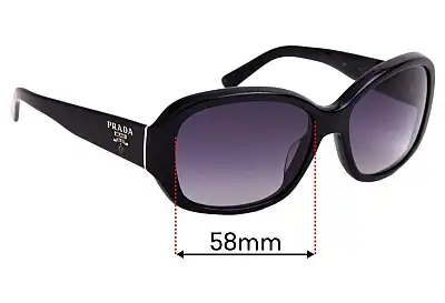 Prada SPR31N Ersatzgläser 58mm wide 
