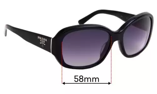 Prada SPR31N 58mm Replacement Lenses by Sunglass Fix™