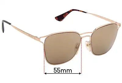 Prada SPR54T Ersatzgläser 55mm wide 