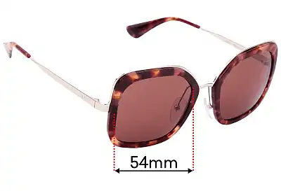 Prada SPR57U & PR57US Replacement Lenses 54mm wide 