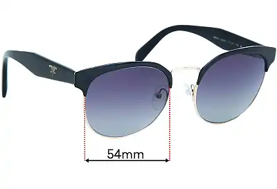 Prada SPR61T Replacement Lenses 54mm wide 