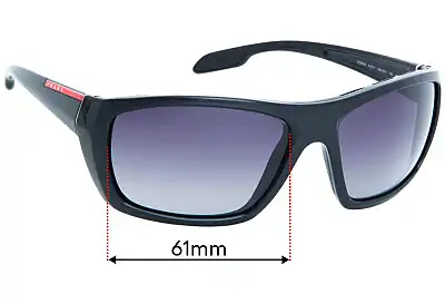 Prada SPS06S Ersatzgläser 61mm wide 