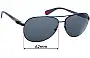 Sunglass Fix Replacement Lenses for Prada SPS51O - 62mm Wide 