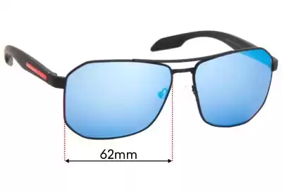 Prada SPS51V Replacement Lenses 62mm wide 