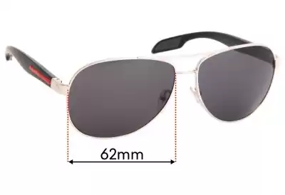 Prada SPS53P Replacement Lenses 62mm wide 