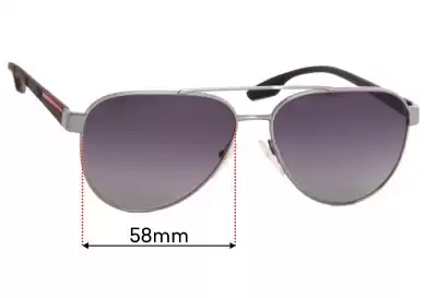 Prada SPS54T Replacement Lenses 58mm wide 