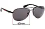 Sunglass Fix Ersatzgläser für Prada SPS56M & PS56MS - 62mm Wide 