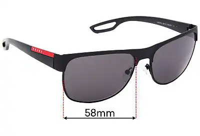 Prada SPS57Q & PS57QS Replacement Lenses 58mm wide 