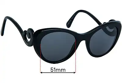 Prada VPR06Q Replacement Lenses 51mm wide 