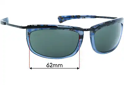 Ray-Ban RB2319 Olympian I Replacement Lenses 62mm wide 