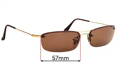 Ray-Ban RB3174 Replacement Lenses 57mm wide 