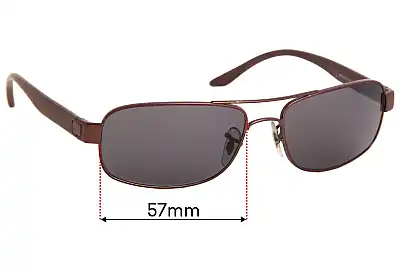 Ray-Ban RB3273 Replacement Lenses 57mm wide 