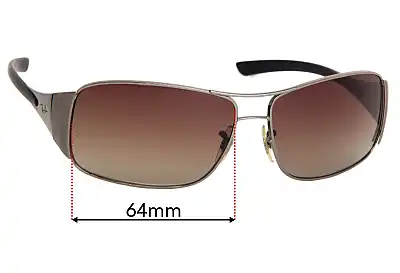 Ray-Ban RB3320 Replacement Lenses 64mm wide 