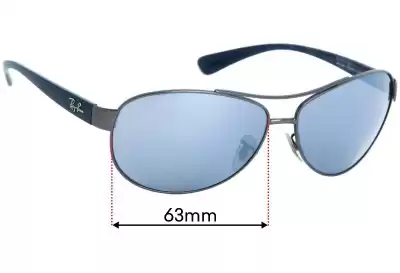 Ray-Ban RB3386 Ersatzlinsen 63mm wide 