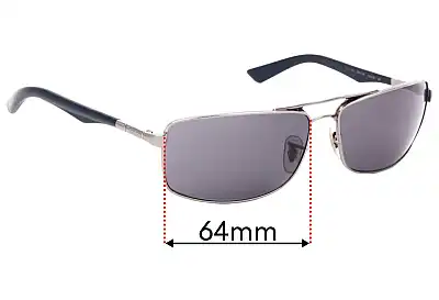 Ray-Ban RB3465 Ersatzgläser 64mm wide 