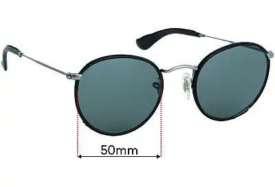 Ray-Ban RB3475-Q Round Craft Replacement Lenses 50mm wide 