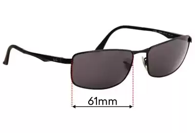Ray-Ban RB3498 Ersatzlinsen 61mm wide 