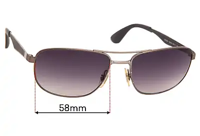 Ray-Ban RB3528 Replacement Lenses 58mm wide 