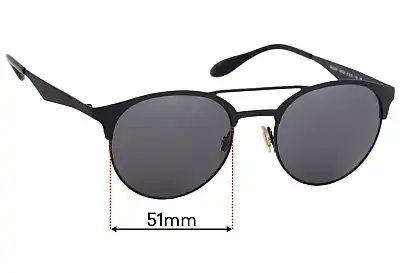 Ray-Ban RB3545 Replacement Lenses 51mm wide 
