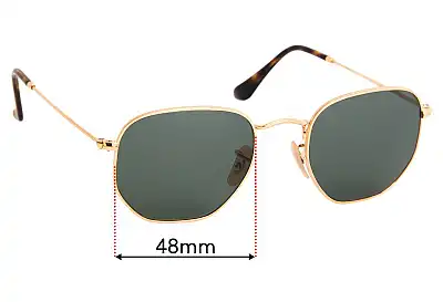Ray-Ban RB3548-N Hexagonal Replacement Lenses 48mm wide 