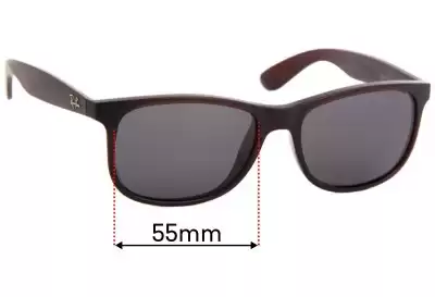 Ray-Ban RB4202 Andy Ersatzlinsen 55mm wide 