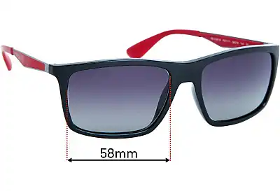 Ray-Ban RB4228-M Scuderia Ferrari Collection Ersatzgläser 58mm wide 