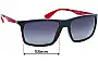Sunglass Fix Ersatzgläser für Ray-Ban RB4228-M Scuderia Ferrari Collection - 58mm Wide 