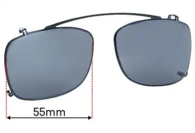 Ray-Ban RB5228-C Clip On Replacement Lenses 55mm wide 