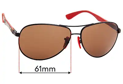Ray-Ban RB8313-M Tech Ersatzgläser 61mm wide 