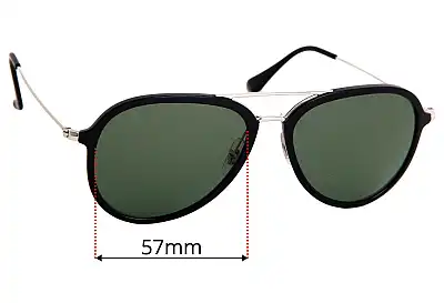 Ray-Ban RB4298 Replacement Lenses 57mm wide 