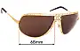 Sunglass Fix Verres de Remplacement pour Roberto Cavalli Agenore 305S - 66mm Wide 