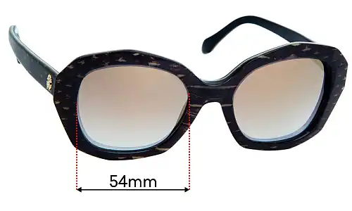 Sunglass Fix Replacement Lenses for Roberto Cavalli Alathfar 797S - 54mm Wide 