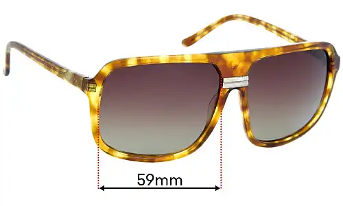 Sunglass Fix Replacement Lenses for Sabre Die Hippy - 59mm Wide Sabre Die Hippy Replacement Lenses 59mm wide
