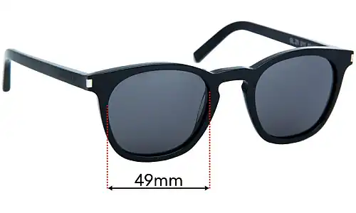 Sunglass Fix Replacement Lenses for Saint Laurent SL 28 - 49mm Wide Sunglass Fix Replacement Lenses for Saint Laurent SL 28 - 49mm Wide