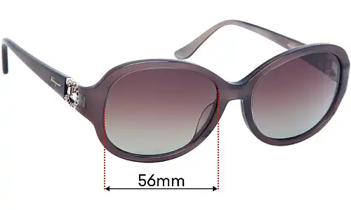 Sunglass Fix Replacement Lenses for Salvatore Ferragamo SF703SR - 56mm Wide 