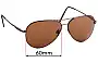 Sunglass Fix Replacement Lenses for Serengeti Medium Aviator - 60mm Wide 