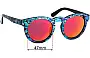 Sunglass Fix Replacement Lenses for Soul California Pfeiffer Beach - 47mm Wide 