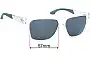 Sunglass Fix Lentes de Repuesto para Specsavers Jagungal Sun Rx - 57mm Wide 