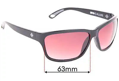 Spy Optic Allure Replacement Lenses 63mm wide 