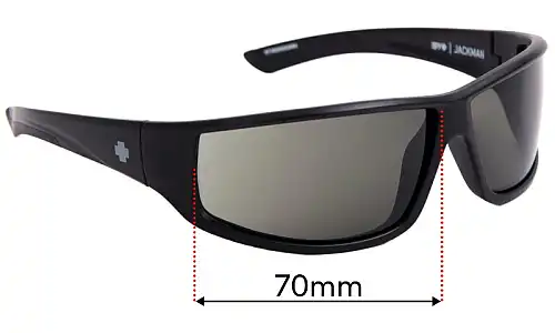 Sunglass Fix Replacement Lenses for Spy Optic Jackman - 70mm Wide Spy Optic Jackman Replacement Lenses 70mm wide