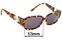 Sunglass Fix Replacement Lenses for Stephanie Leigh 14SL3PSJ - 53mm Wide 