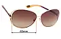 Sunglass Fix Lentes de Repuesto para Tom Ford Clemence TF158 - 65mm Wide 