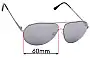 Sunglass Fix Replacement Lenses for Tom Ford Cliff TF450 - 61mm Wide 