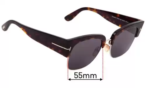 Tom Ford Dakota TF554 Replacement Lenses 55mm wide 