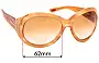 Sunglass Fix Replacement Lenses for Tom Ford Elizabeth TF27 - 62mm Wide 