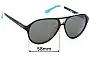 Sunglass Fix Lentes de Repuesto para Toms  Marco S008 - 58mm Wide 